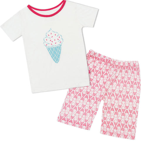 Bamboo short pyjamas Hong Kong Girl's print